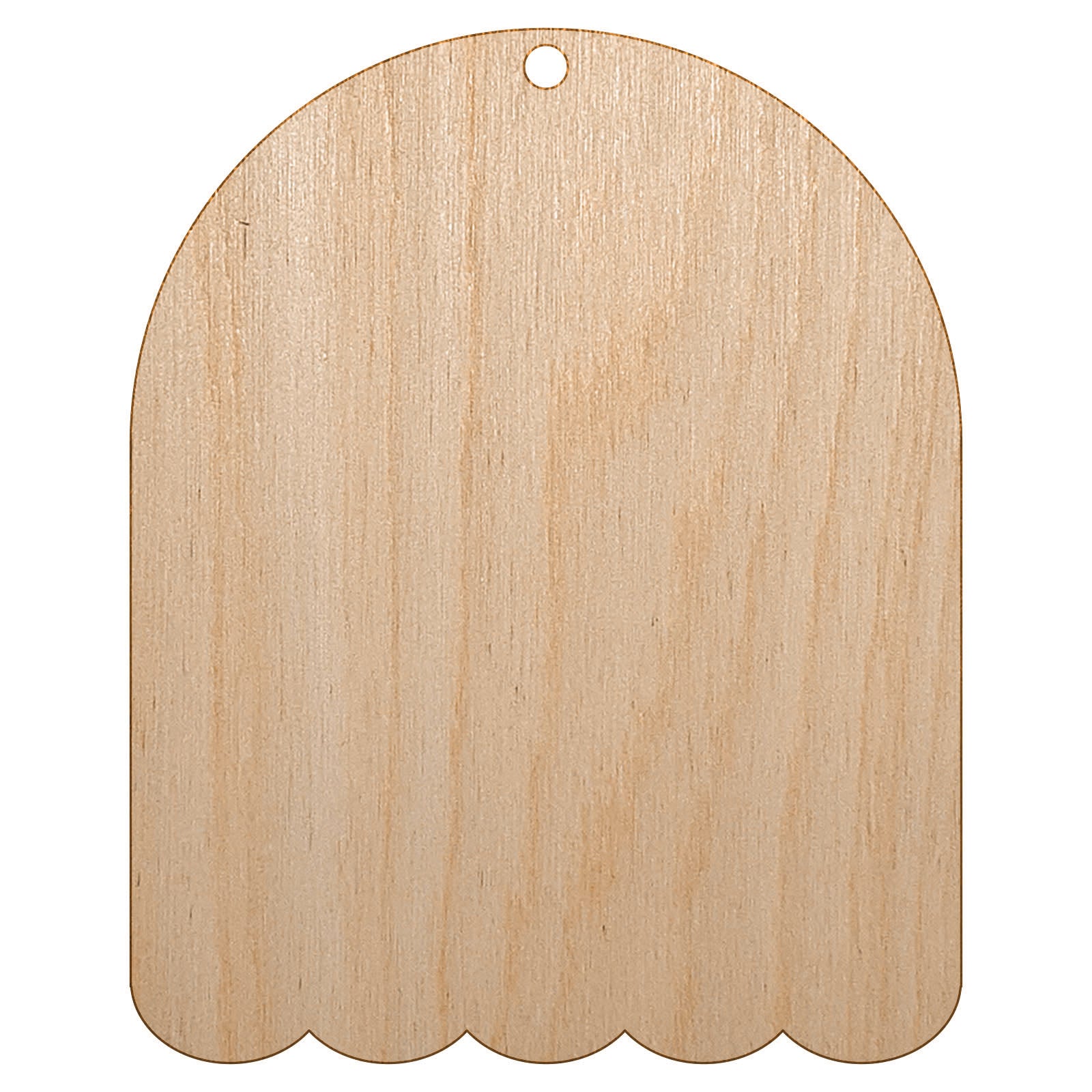 Ghost Solid Halloween Unfinished Craft Wood Holiday Christmas Tree DIY Pre-Drilled Ornament