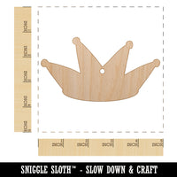 Jester Crown Hat Unfinished Craft Wood Holiday Christmas Tree DIY Pre-Drilled Ornament