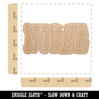 Nurse Fun Text Unfinished Craft Wood Holiday Christmas Tree DIY Pre-Drilled Ornament