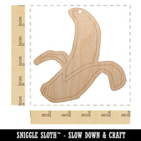 Peeled Banana Doodle Unfinished Craft Wood Holiday Christmas Tree DIY Pre-Drilled Ornament