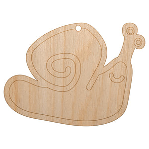 Snail Doodle Unfinished Craft Wood Holiday Christmas Tree DIY Pre-Drilled Ornament