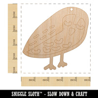 Sweet Owl Doodle Unfinished Craft Wood Holiday Christmas Tree DIY Pre-Drilled Ornament