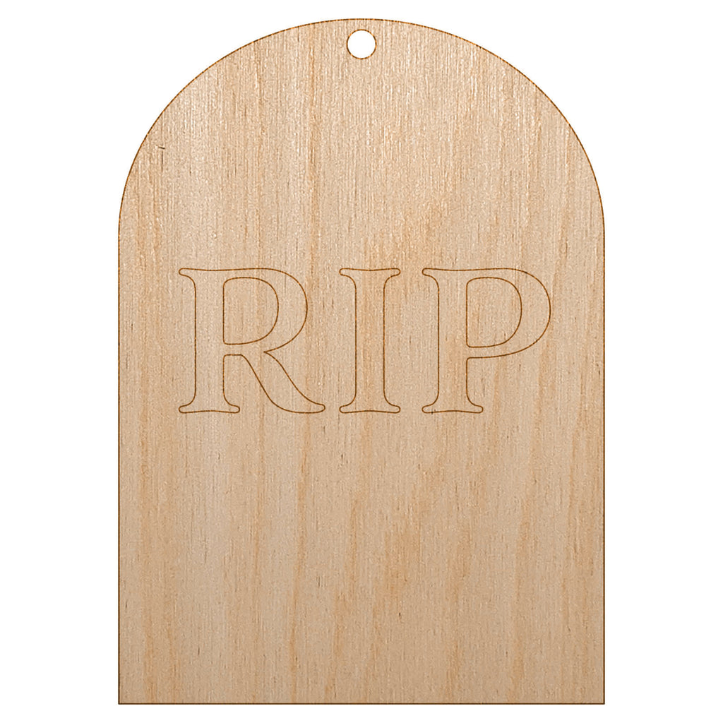 Tombstone RIP Halloween Unfinished Craft Wood Holiday Christmas Tree DIY Pre-Drilled Ornament