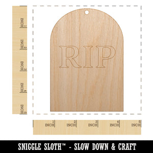 Tombstone RIP Halloween Unfinished Craft Wood Holiday Christmas Tree DIY Pre-Drilled Ornament
