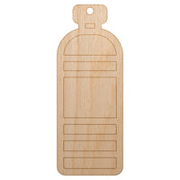 Water Bottle Icon Unfinished Craft Wood Holiday Christmas Tree DIY Pre-Drilled Ornament