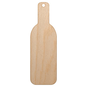 Wine Bottle Solid Unfinished Craft Wood Holiday Christmas Tree DIY Pre-Drilled Ornament