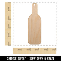 Wine Bottle Solid Unfinished Craft Wood Holiday Christmas Tree DIY Pre-Drilled Ornament