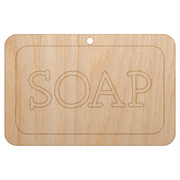 Bar of Soap Clean Wash Icon Unfinished Craft Wood Holiday Christmas Tree DIY Pre-Drilled Ornament