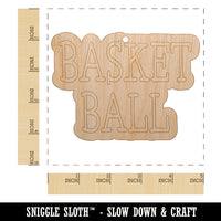 Basketball Fun Text Unfinished Craft Wood Holiday Christmas Tree DIY Pre-Drilled Ornament