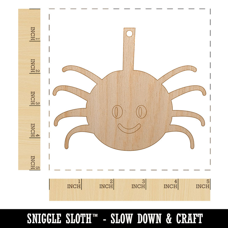 Cute Spider Unfinished Craft Wood Holiday Christmas Tree DIY Pre-Drilled Ornament