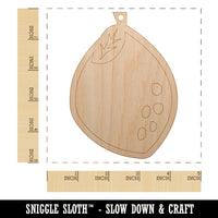 Lemon with Leaf Citrus Doodle Unfinished Craft Wood Holiday Christmas Tree DIY Pre-Drilled Ornament