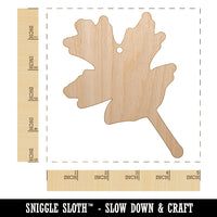 Oak Leaf Solid Unfinished Craft Wood Holiday Christmas Tree DIY Pre-Drilled Ornament