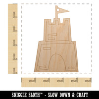 Sand Castle Doodle Unfinished Craft Wood Holiday Christmas Tree DIY Pre-Drilled Ornament