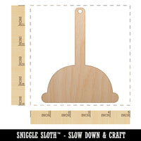Toilet Plunger Plumbing Icon Solid Unfinished Craft Wood Holiday Christmas Tree DIY Pre-Drilled Ornament