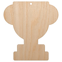 Trophy Award Solid Unfinished Craft Wood Holiday Christmas Tree DIY Pre-Drilled Ornament