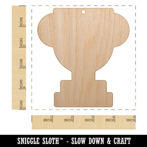 Trophy Award Solid Unfinished Craft Wood Holiday Christmas Tree DIY Pre-Drilled Ornament