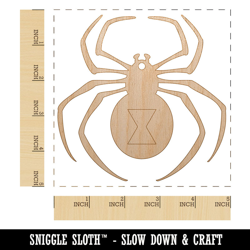 Black Widow Spider Unfinished Craft Wood Holiday Christmas Tree DIY Pre-Drilled Ornament