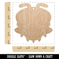 Cute Bee Shocked Unfinished Craft Wood Holiday Christmas Tree DIY Pre-Drilled Ornament