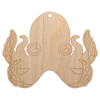 Cute Octopus Unfinished Craft Wood Holiday Christmas Tree DIY Pre-Drilled Ornament