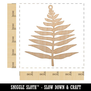 Fern Leaf Unfinished Craft Wood Holiday Christmas Tree DIY Pre-Drilled Ornament