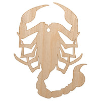 Scorpion Silhouette Unfinished Craft Wood Holiday Christmas Tree DIY Pre-Drilled Ornament