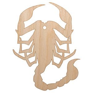 Scorpion Silhouette Unfinished Craft Wood Holiday Christmas Tree DIY Pre-Drilled Ornament