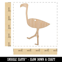 Flamingo Bird Solid Unfinished Craft Wood Holiday Christmas Tree DIY Pre-Drilled Ornament