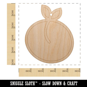 Peach Fruit Doodle Unfinished Craft Wood Holiday Christmas Tree DIY Pre-Drilled Ornament