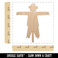Scarecrow Solid Unfinished Craft Wood Holiday Christmas Tree DIY Pre-Drilled Ornament