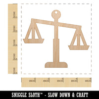 Tipping Scales of Justice Legal Lawyer Icon Unfinished Craft Wood Holiday Christmas Tree DIY Pre-Drilled Ornament