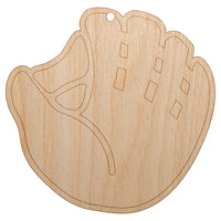 Baseball Glove Mitt Unfinished Craft Wood Holiday Christmas Tree DIY Pre-Drilled Ornament