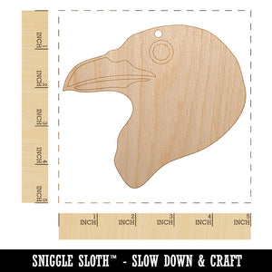 Clever Raven Head Unfinished Craft Wood Holiday Christmas Tree DIY Pre-Drilled Ornament