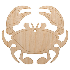 Crab Icon Unfinished Craft Wood Holiday Christmas Tree DIY Pre-Drilled Ornament