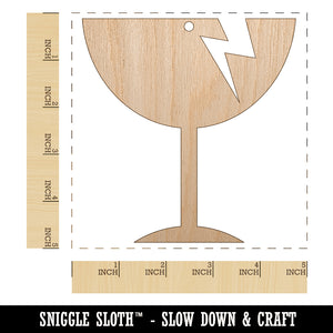 Fragile Glass Icon Unfinished Craft Wood Holiday Christmas Tree DIY Pre-Drilled Ornament