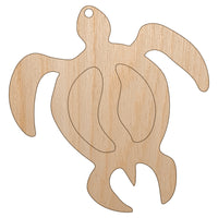 Honu Hawaiian Sea Turtle Unfinished Craft Wood Holiday Christmas Tree DIY Pre-Drilled Ornament