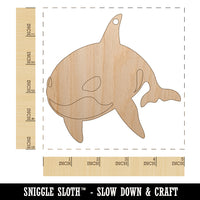 Orca Killer Whale Unfinished Craft Wood Holiday Christmas Tree DIY Pre-Drilled Ornament