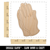 Praying Hands Unfinished Craft Wood Holiday Christmas Tree DIY Pre-Drilled Ornament