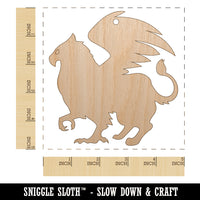 Regal Griffin Fantasy Silhouette Unfinished Craft Wood Holiday Christmas Tree DIY Pre-Drilled Ornament