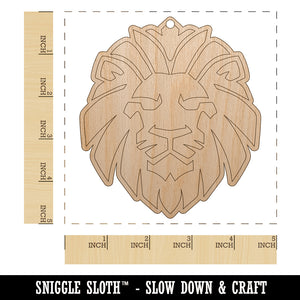 Regal Lion Head Unfinished Craft Wood Holiday Christmas Tree DIY Pre-Drilled Ornament