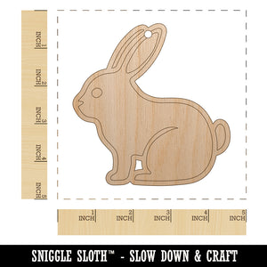 Resting Rabbit Bunny Easter Unfinished Craft Wood Holiday Christmas Tree DIY Pre-Drilled Ornament