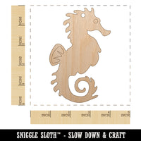 Seahorse Icon Unfinished Craft Wood Holiday Christmas Tree DIY Pre-Drilled Ornament