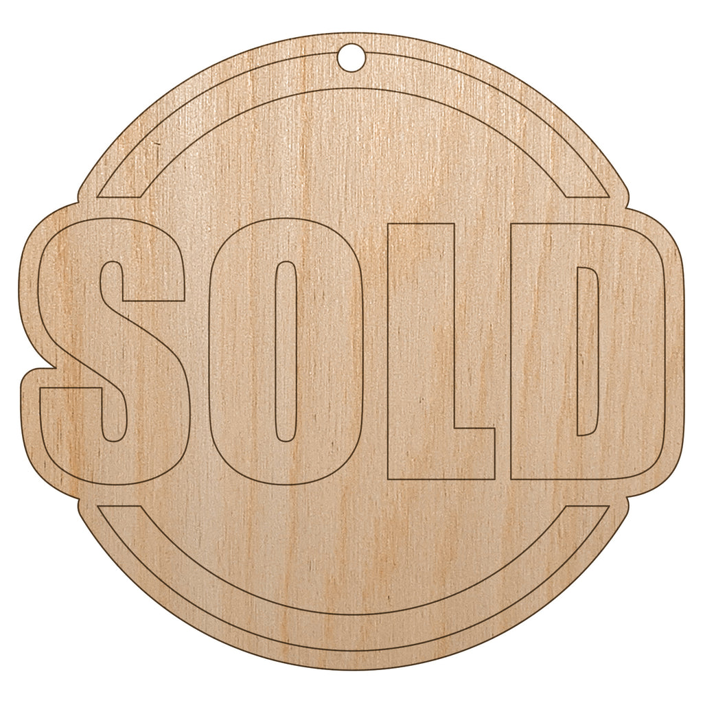 Sold Circle Unfinished Craft Wood Holiday Christmas Tree DIY Pre-Drilled Ornament