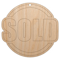 Sold Circle Unfinished Craft Wood Holiday Christmas Tree DIY Pre-Drilled Ornament