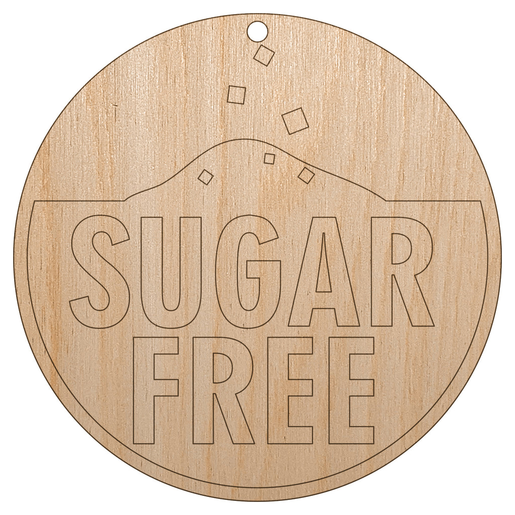Sugar Free Unfinished Craft Wood Holiday Christmas Tree DIY Pre-Drilled Ornament