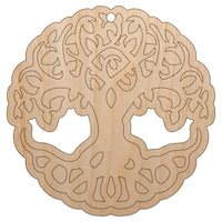 Tree of Life Unfinished Craft Wood Holiday Christmas Tree DIY Pre-Drilled Ornament