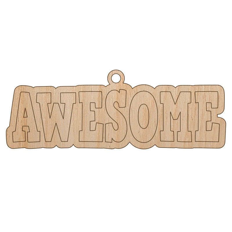 Awesome Fun Text Teacher Unfinished Craft Wood Holiday Christmas Tree DIY Pre-Drilled Ornament