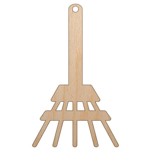 Garden Rake Unfinished Craft Wood Holiday Christmas Tree DIY Pre-Drilled Ornament