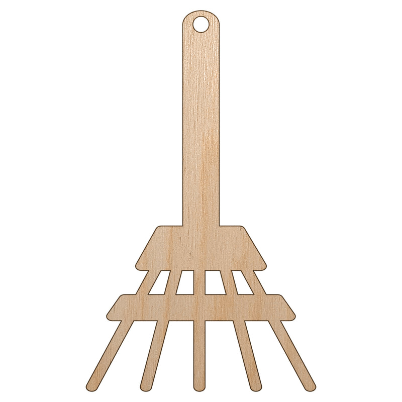 Garden Rake Unfinished Craft Wood Holiday Christmas Tree DIY Pre-Drilled Ornament