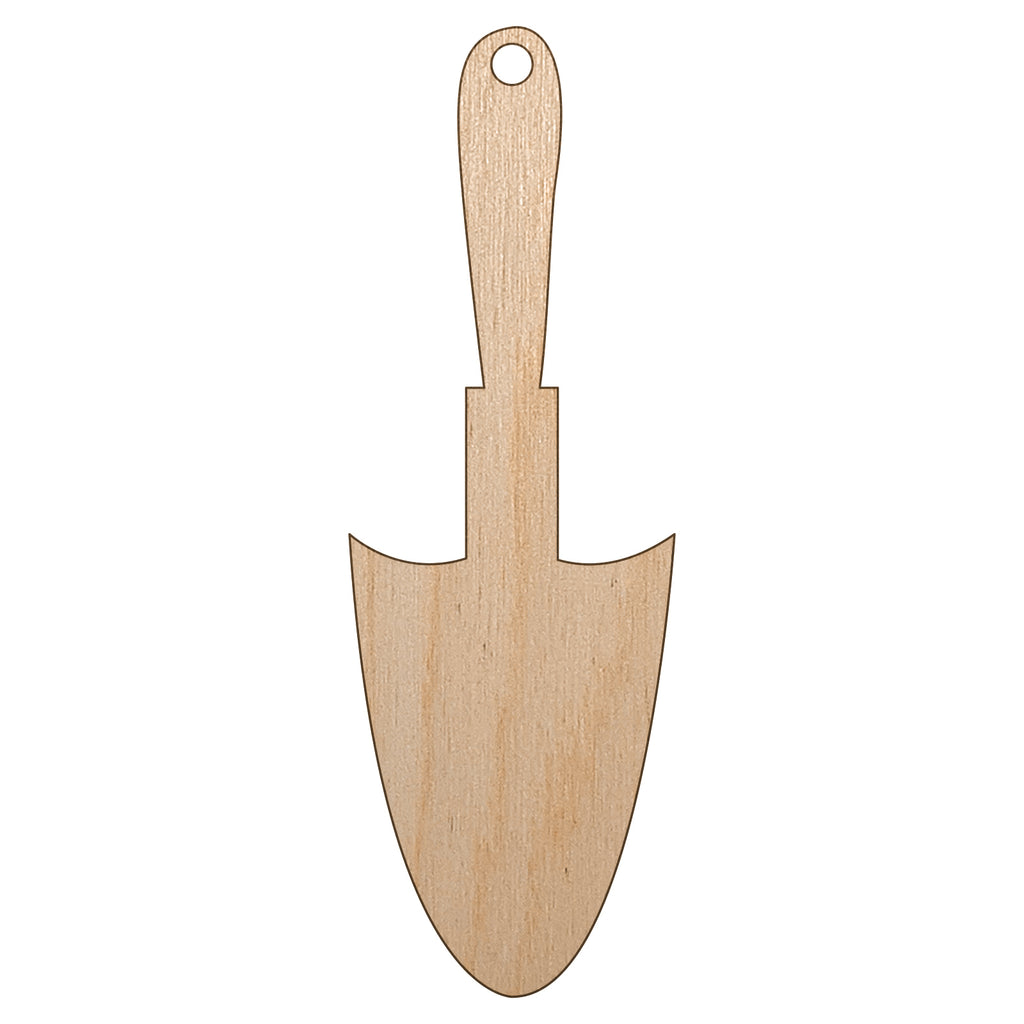 Garden Trowel Shovel Solid Unfinished Craft Wood Holiday Christmas Tree DIY Pre-Drilled Ornament