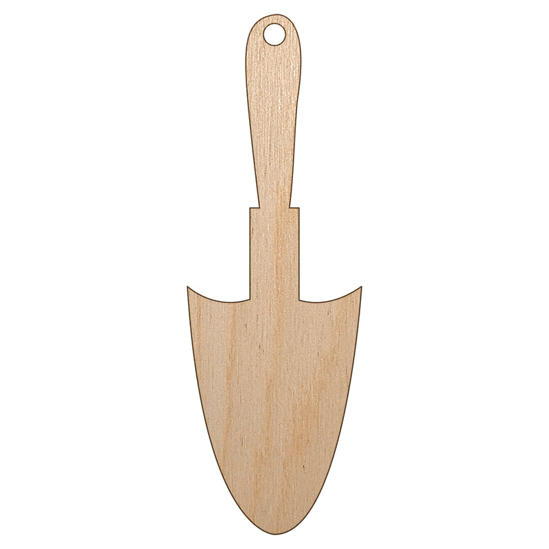 Garden Trowel Shovel Solid Unfinished Craft Wood Holiday Christmas Tree DIY Pre-Drilled Ornament